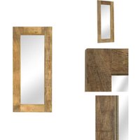 Spiegel Mangoholz Massiv 50 x 110 cm - Holzspeigel - Mangoholz Spiegel - Vintage Spiegel - Wohnzimmer Spiegel - Badspiegel Spiegel Mangoholz Massiv 50 x 110 cm - Holzspeigel - Mangoholz Spiegel - Vintage Spiegel - Wohnzimmer Spiegel - Badspiegel von VIDAXL