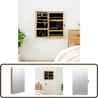 Vidaxl - Spiegel-Schmuckschrank mit LED-Beleuchtung Wandmontage - Spiegel-Schmuckschrank - Schmuckaufbewahrung - Kosmetikspiegel - Led Beleuchtung von VIDAXL