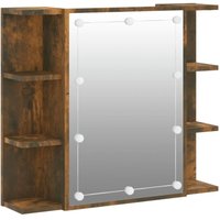 Vidaxl - Spiegelschrank mit led Räuchereiche 70x16,5x60 cm Vidaxl - Spiegelschrank mit led Räuchereiche 70x16,5x60 cm von VIDAXL