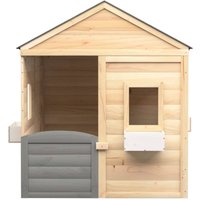 Vidaxl - Spielhaus mit Abschließbarer Tür und Blumentöpfen Tannenholz von VIDAXL