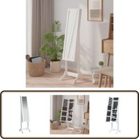 Vidaxl - Standspiegel Weiß 34x37x146 cm - Spiegel - Stehspiegel - Wandspiegel - Badezimmerspiegel - Wohnzimmerspiegel von VIDAXL