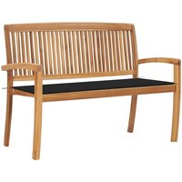 Vidaxl - Stapelbare Gartenbank mit Auflage 128,5 cm Massivholz Teak 777285 Vidaxl - Stapelbare Gartenbank mit Auflage 128,5 cm Massivholz Teak 777285 von VIDAXL