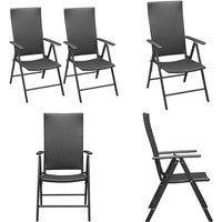 Vidaxl - Stapelbare Gartenstühle 2 Stk. Poly Rattan Schwarz - Gartensessel - Gartenstühle - Balkonmöbel - Outdoor Möbel - Stapelbar - Home & Living von VIDAXL