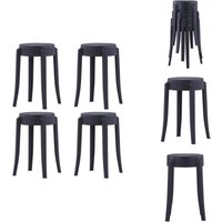 Vidaxl - Stapelbare Hocker 4 Stk. Schwarz Kunststoff - Barhocker - Kunststoffstuhl - Outdoor Möbel - Gartentisch - Terrassentisch Vidaxl - Stapelbare Hocker 4 Stk. Schwarz Kunststoff - Barhocker - Kunststoffstuhl - Outdoor Möbel - Gartentisch - Terrassentisch von VIDAXL