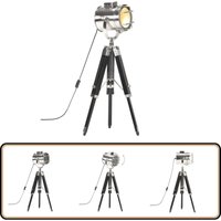 Stativlampe Schwarz Mango Massivholz 69 cm - Retro Lampe - Stehlampe Wohnzimmer - Mangoholz Tischlampe - Industrielle Beleuchtung - Designer Lampe von VIDAXL