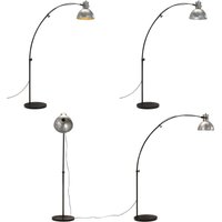 Stehleuchte 25 w Vintage Silbern 150 cm E27 - Industrielampen - Stehlampe - Designleuchte - Wohnraumbeleuchtung - Eisenleuchten - Home & Living von VIDAXL
