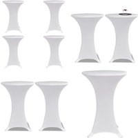 Vidaxl - Stehtischhussen 4 Stk. ø 60 cm Weiß Stretch - Tischdecke - Tischdecken - Home & Living - Weiß von VIDAXL