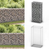 Vidaxl - Steinkorb Gabione mit Deckeln Verzinkter Draht 100×50×30 cm - Gabionsystem - Stahltrennung - Gartenzaun - Begrenzungssystem - Mauerstein von VIDAXL