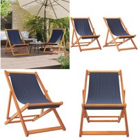 Strandstühle 2 Stk. Klappbar Blau Stoff - Strandstuhl - Gartenstuhl - Campingstuhl - Klappbarer Stuhl - Outdoor Möbel - Home & Living von VIDAXL