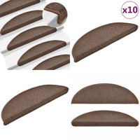 Vidaxl - Stufenmatten 10 Stk. 56x17x3 cm Kaffeebraun - Stufenmatte - Treppenmatte - Treppenschutz - Laufmatte - Rutschfeste Matte - Home & Living von VIDAXL