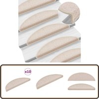 Stufenmatten 10 Stk. 56x17x3 cm Taupe - Stufenmatte - Treppenmatte - Treppenschutz - Treppenteppich - Rutschfeste Matte von VIDAXL
