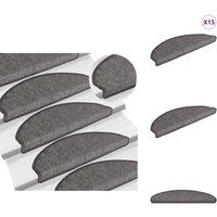 Vidaxl - Stufenmatten Selbstklebend 15 Stk. Grau und Beige 65x21x4 cm - Treppenmatte - Treppenschutz - Trittsicherheit - Anti-Rutsch - Lärmdämmung von VIDAXL