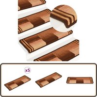 Vidaxl - Stufenmatten Selbstklebend 5 Stk. 65x21x4 cm Braun von VIDAXL