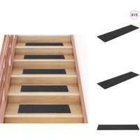 Vidaxl - Stufenmatten Selbstklebend Rechteckig 15 Stk. 76x20 Anthrazit - Treppenmatten - Teppiche Für Treppen - Stufenmatten - Anti-Rutsch Matten Vidaxl - Stufenmatten Selbstklebend Rechteckig 15 Stk. 76x20 Anthrazit - Treppenmatten - Teppiche Für Treppen - Stufenmatten - Anti-Rutsch Matten von VIDAXL