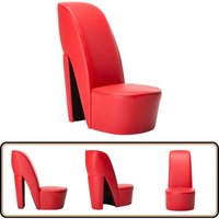 Vidaxl - Stuhl in Stöckelschuh-Form Rot Kunstleder - Sitzsack - Designerstuhl - Lounge Chair - Roter Stuhl - Moderner Stuhl von VIDAXL
