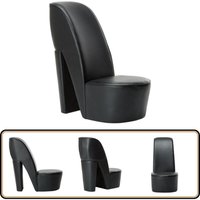 Vidaxl - Stuhl in Stöckelschuh-Form Schwarz Kunstleder - Sitzsack - Designerstuhl - Lounge Chair - Schwarzer Stuhl - Moderner Stuhl von VIDAXL