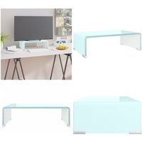 Vidaxl - TV-Aufsatz/Monitorerhöhung Glas Grün 40x25x11 cm - TV-Ständer - TV-Aufsteller - Monitorhalterung - Fernsehaufsatz - Glastisch - Home & Living von VIDAXL