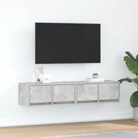 Vidaxl - TV-Schränke 2 Stk. Betongrau 60x31x25,5 cm Holzwerkstoff von VIDAXL