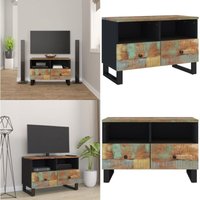 Vidaxl - TV-Schrank 70x33x46 cm Altholz Massiv - Industrieller Stil - tv Schrank - Altholz Möbel - Vintage Möbel - Fernsehtisch - Home & Living von VIDAXL
