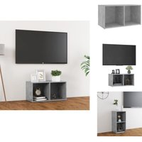 TV-Schrank Betongrau 72x35x36,5 cm Holzwerkstoff - tv Schrank - Holzwerkstoff Möbel - Wohnzimmer Dekoration - Grauer tv Stand - Regal Mit Fächer von VIDAXL