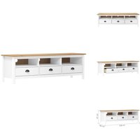 Vidaxl - TV-Schrank Hill Weiß 158x40x47 cm Massivholz Kiefer - tv Schrank - Massivholzmöbel - Kiefernholz Möbel - Wohnwand - Regal Vidaxl - TV-Schrank Hill Weiß 158x40x47 cm Massivholz Kiefer - tv Schrank - Massivholzmöbel - Kiefernholz Möbel - Wohnwand - Regal von VIDAXL