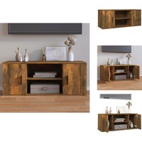 TV-Schrank Räuchereiche 100x35x40 cm Holzwerkstoff - TV-Schrank - Fernsehtisch - Medienregal - Holzmöbel - Wohnzimmermöbel von VIDAXL