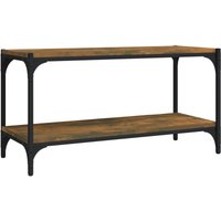 Vidaxl - TV-Schrank Räuchereiche 80x33x41 cm Holzwerkstoff und Stahl von VIDAXL