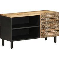 Vidaxl - TV-Schrank Schwarz 80x33,5x46 cm Raues Mangoholz von VIDAXL