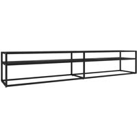 Vidaxl - TV-Schrank Schwarz Marmor-Optik 220x40x40,5 cm Hartglas von VIDAXL