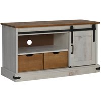 Vidaxl - TV-Schrank halden mit Schiebetür Weiß 110x40x60 cm Massivholz Vidaxl - TV-Schrank halden mit Schiebetür Weiß 110x40x60 cm Massivholz von VIDAXL
