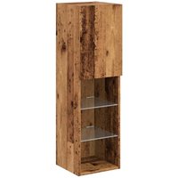 Vidaxl - TV-Schrank mit LED-Leuchten Altholz-Optik 30,5x30x102 cm von VIDAXL