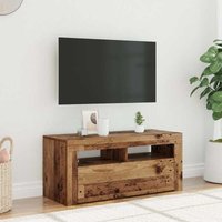 Vidaxl - TV-Schrank mit LED-Leuchten Altholz-Optik 90x35x40 cm von VIDAXL