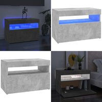 Vidaxl - TV-Schrank mit LED-Leuchten Betongrau 60x35x40 cm - tv Schrank - Holzwerkstoff Möbel - led Beleuchtung - Wohnzimmer Dekoration - Moderner tv von VIDAXL
