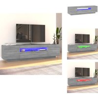 Vidaxl - TV-Schrank mit LED-Leuchten Grau Sonoma 160x35x40 cm - tv Schrank - Holzwerkstoff Möbel - Grauer Wohntisch - Regal Mit Beleuchtung - led Vidaxl - TV-Schrank mit LED-Leuchten Grau Sonoma 160x35x40 cm - tv Schrank - Holzwerkstoff Möbel - Grauer Wohntisch - Regal Mit Beleuchtung - led von VIDAXL
