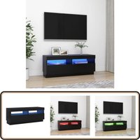 Vidaxl - TV-Schrank mit LED-Leuchten Schwarz 100x35x40 cm - tv Schrank - Holzwerkstoff Möbel - led Beleuchtung - Wohnzimmer Dekoration - Fernseher Vidaxl - TV-Schrank mit LED-Leuchten Schwarz 100x35x40 cm - tv Schrank - Holzwerkstoff Möbel - led Beleuchtung - Wohnzimmer Dekoration - Fernseher von VIDAXL