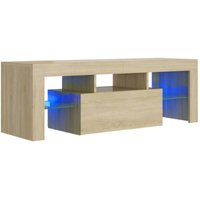 Bonnevie - TV-Schrank,TV-Möbel mit LED-Leuchten Sonoma-Eiche 120x35x40 cm vidaXL von BONNEVIE