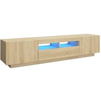 Bonnevie - TV-Schrank,TV-Möbel mit LED-Leuchten Sonoma-Eiche 180x35x40 cm vidaXL von BONNEVIE