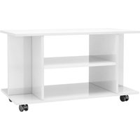 TV-Schrank，TV-Möbel mit Rollen Hochglanz-Weiß 80x40x40 cm Holzwerkstoff vidaXL von BONNEVIE