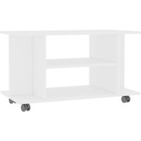 Bonnevie - TV-Schrank,TV-Möbel mit Rollen Weiß 80x40x40 cm Holzwerkstoff vidaXL von BONNEVIE