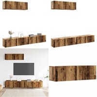TV-Wandschränke 3 Stk. Altholz-Optik 100x30x30 cm Holzwerkstoff - Vidaxl von VIDAXL