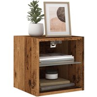 TV-Wandschrank mit LED-Leuchten Altholz-Optik 30x28,5x30 cm Vidaxl von VIDAXL