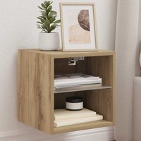 TV-Wandschrank mit LED-Leuchten Artisan-Eiche 30x28,5x30cm Vidaxl von VIDAXL