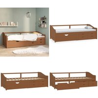 Vidaxl - Tagesbett 3-Sitzer Schubladen Honigbraun Kiefernholz 90x200 cm - Holz-Sofa - Gästedesigns - Wohnraumgestaltung - Multifunktionsmöbel Vidaxl - Tagesbett 3-Sitzer Schubladen Honigbraun Kiefernholz 90x200 cm - Holz-Sofa - Gästedesigns - Wohnraumgestaltung - Multifunktionsmöbel von VIDAXL