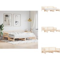 Vidaxl - Tagesbett Ausziehbar 90x200 cm Massivholz Kiefer - Kiefernholzbette - Schlafsofas - Tagesbetten - Gästebett - Holzbett Vidaxl - Tagesbett Ausziehbar 90x200 cm Massivholz Kiefer - Kiefernholzbette - Schlafsofas - Tagesbetten - Gästebett - Holzbett von VIDAXL