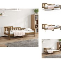 Vidaxl - Tagesbett Honigbraun 90x190 cm Massivholz Kiefer - Tagesbett - Holzbett - Kiefernholzbett - Gästebett - Wohnraumgestaltung von VIDAXL