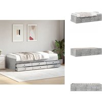 Vidaxl - Tagesbett mit Schubladen ohne Matratze Betongrau 75x190 cm - Tagesbett - Schlafcouch - Gästebett - Wohnzimmermöbel - Schlafzimmermöbel Vidaxl - Tagesbett mit Schubladen ohne Matratze Betongrau 75x190 cm - Tagesbett - Schlafcouch - Gästebett - Wohnzimmermöbel - Schlafzimmermöbel von VIDAXL