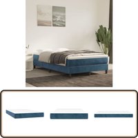 Taschenfederkernmatratze Dunkelblau 120x200x20 cm Samt - Samtmatratze - Federkernmatratze - Doppelbettmatratze - Matratze 120x200 - Dunkelblaue von VIDAXL
