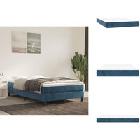 Vidaxl - Taschenfederkernmatratze Dunkelblau 120x200x20 cm Samt - Samtmatratze - Federkernmatratze - Doppelbettmatratze - Matratze 120x200 Vidaxl - Taschenfederkernmatratze Dunkelblau 120x200x20 cm Samt - Samtmatratze - Federkernmatratze - Doppelbettmatratze - Matratze 120x200 von VIDAXL