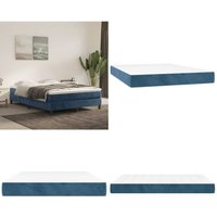 Vidaxl - Taschenfederkernmatratze Dunkelblau 140x190x20 cm Samt - Samtmatratze - Federkernmatratze - Doppelbettmatratze - Matratze 140x190 Vidaxl - Taschenfederkernmatratze Dunkelblau 140x190x20 cm Samt - Samtmatratze - Federkernmatratze - Doppelbettmatratze - Matratze 140x190 von VIDAXL