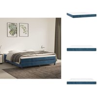 Vidaxl - Taschenfederkernmatratze Dunkelblau 160x200x20 cm Samt - Samtmatratze - Federkernmatratze - Doppelbettmatratze - Matratze 160x200 von VIDAXL
